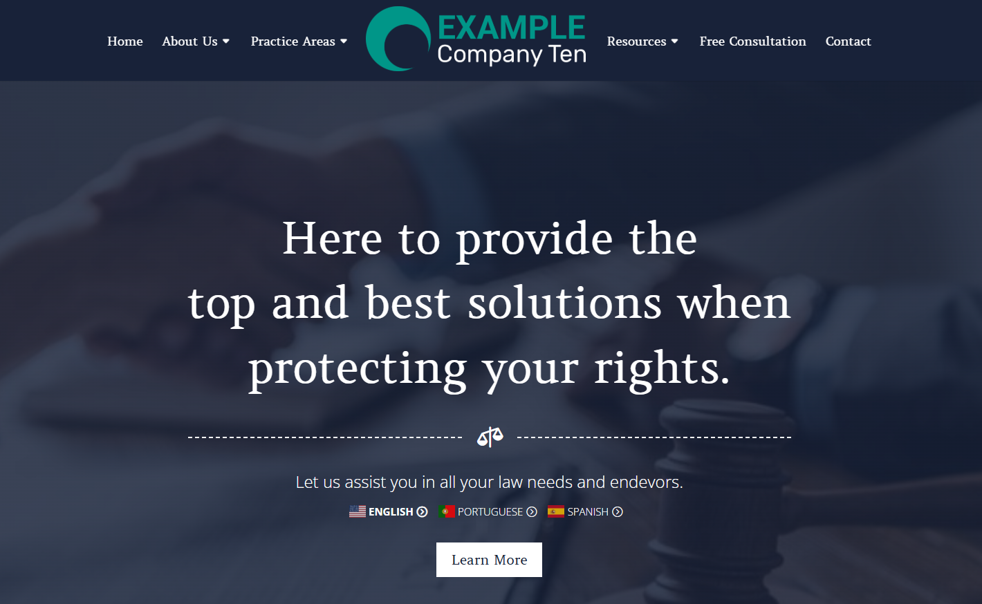 Example of a ADA website for Title Company
